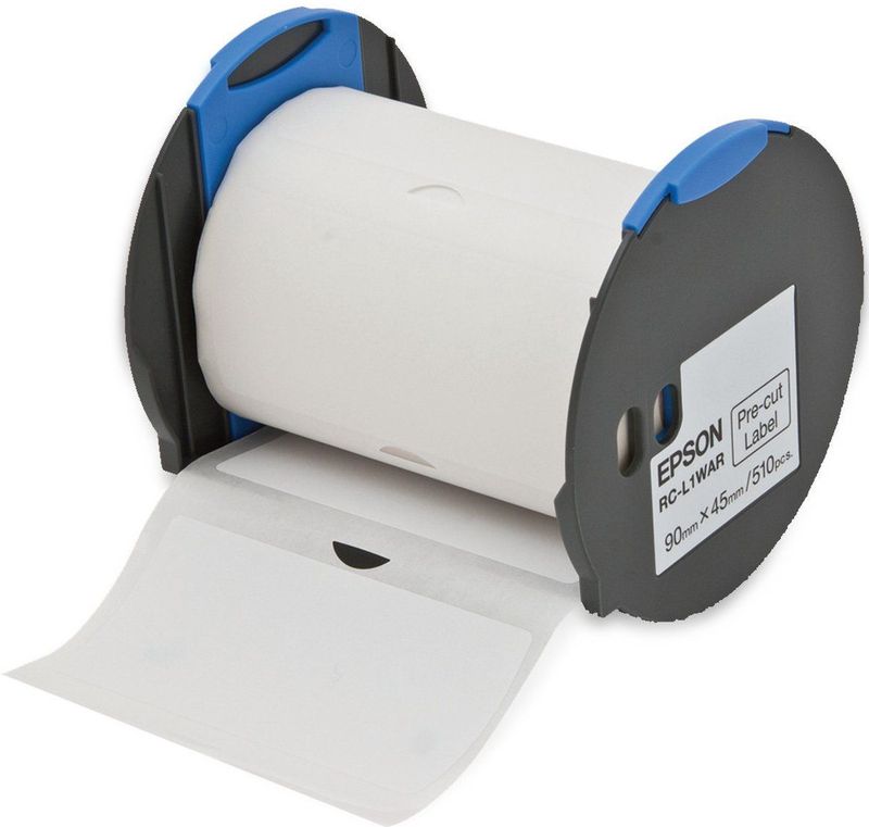 Epson RC-L1WAR White Pre-Cut Label Roll 3.6"x1.8" (45mmx90mm)