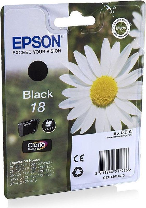 Epson Daisy C13T18014020 inktcartridge 1 stuk(s) Origineel Normaal rendement Zwart