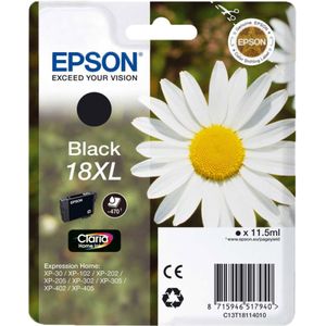 Epson 18XL zwart (C13T18114012) - Inktcartridge - Origineel Hoge Capaciteit