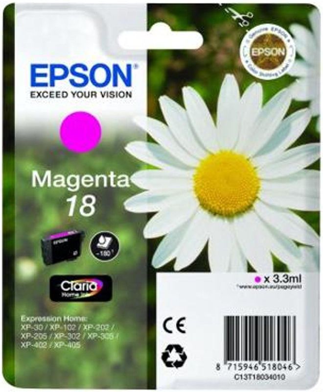 Epson Daisy C13T18034020 inktcartridge 1 stuk(s) Origineel Normaal rendement Magenta