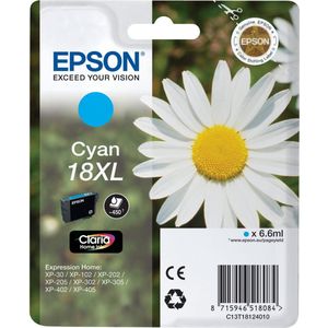 Epson Daisy C13T18124010 inktcartridge 1 stuk(s) Origineel Hoog (XL) rendement Cyaan