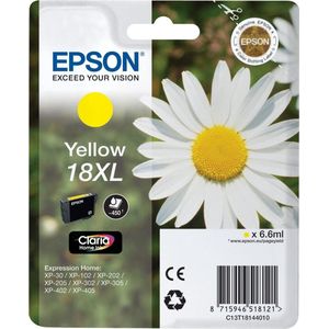 Epson 18XL (Sticker resten) geel (C13T18144012) - Inktcartridge - Origineel Hoge Capaciteit