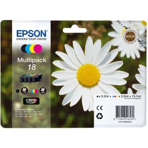 Epson 18 Multipack zwart en kleur (C13T18064012) - Inktcartridge - Origineel
