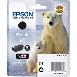 Epson Polar bear Singlepack Black 26 Claria Premium Ink