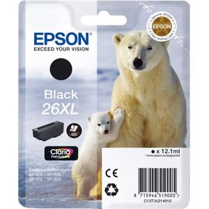Epson 26XL zwart (C13T26214012) - Inktcartridge - Origineel Hoge Capaciteit