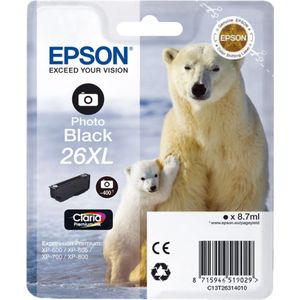 Epson T2631 nr. 26XL inkt cartridge foto zwart hoge capaciteit (origineel)