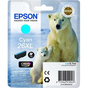 Epson 26XL cyaan (C13T26324010) - Inktcartridge - Origineel Hoge Capaciteit