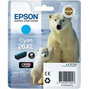 Epson Polar bear Claria Premium 26XL inktcartridge 1 stuk(s) Origineel Cyaan