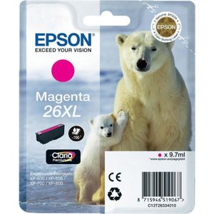 Epson T2633 nr. 26XL inkt cartridge magenta hoge capaciteit (origineel)