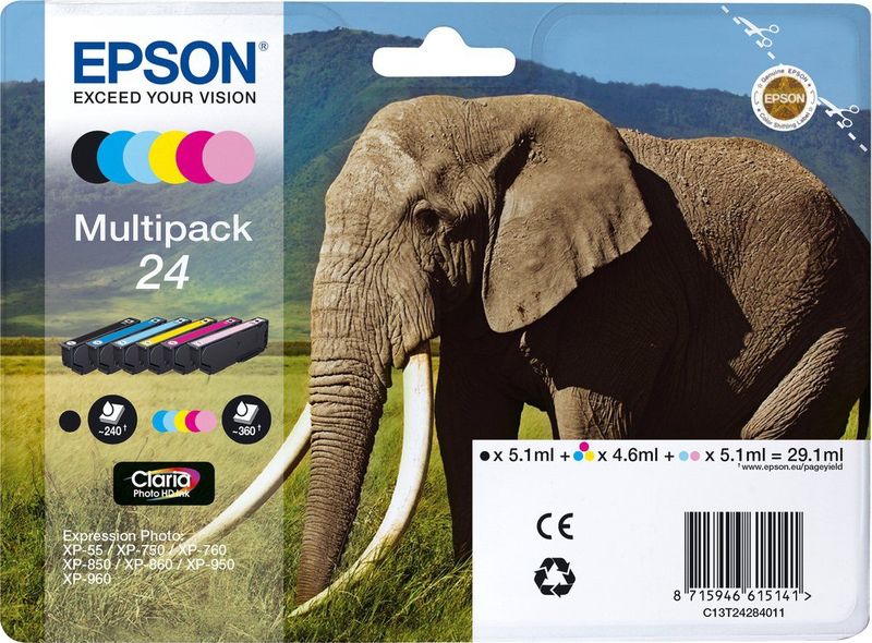 Epson - 24 Multipack Ink - Meerdere Kleuren