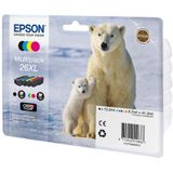 Epson 26XL Multipack (MHD 2017) zwart en kleur (C13T26364010) - Inktcartridge - Origineel Hoge Capaciteit