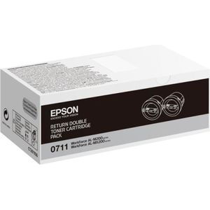 Epson C13S050711 AL-M200/MX200 tonercartridge standaardcapaciteit 2 x 2.500 pagina's 2-pack Return programma, zwart