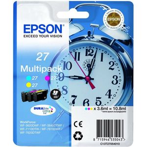 Epson Alarm clock 27 DURABrite Ultra inktcartridge 1 stuk(s) Origineel Cyaan, Magenta, Geel