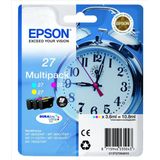 Epson Alarm clock 27 DURABrite Ultra Multi-pack inktcartridge 1 stuk(s) Origineel Cyaan, Magenta, Geel