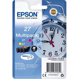 Epson Alarm clock 27 DURABrite Ultra Multi-pack inktcartridge 1 stuk(s) Origineel Cyaan, Magenta, Geel