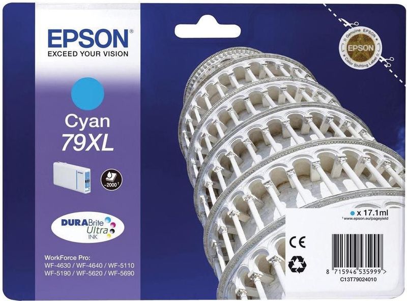 Epson Inktcartridge 79XL (T79024010) Cyaan Hoge capaciteit
