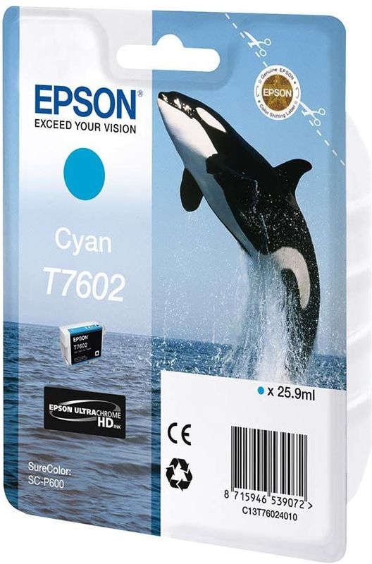 Epson T7602XL - Inktcartridge / Cyaan / Hoge Capaciteit