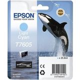 Epson T7605 inktcartridge licht cyaan (origineel)