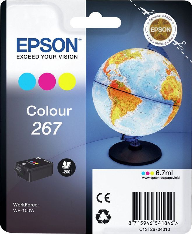 Epson Globe Singlepack Colour 267 ink cartridge