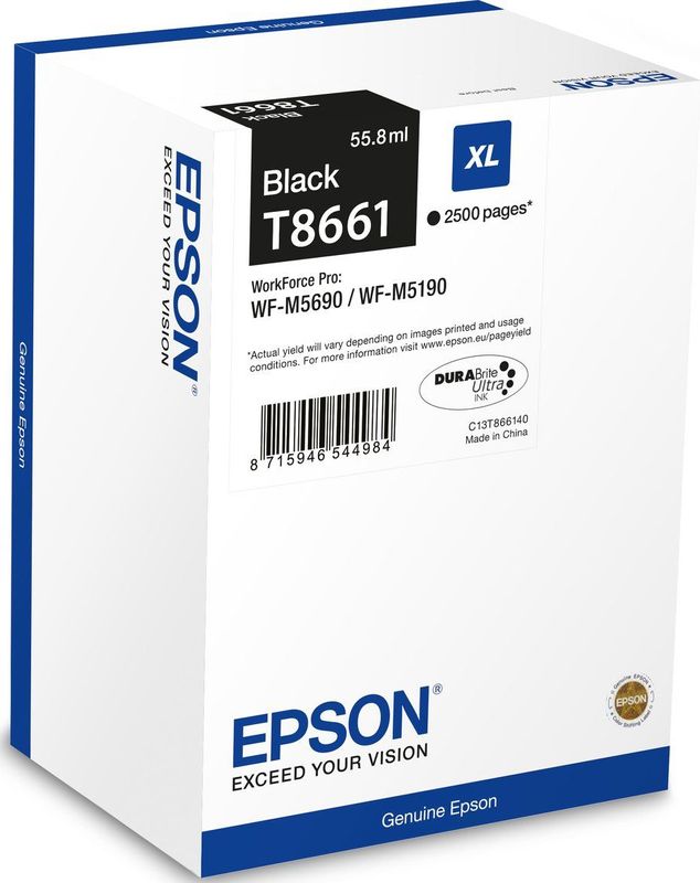 Epson T8661 inktcartridge zwart (origineel)