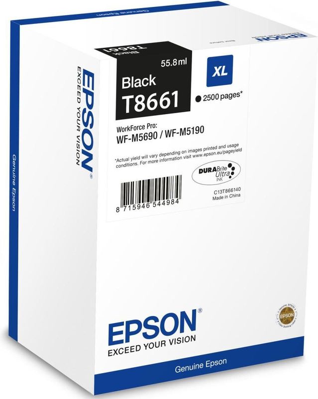 Original Epson C13T866140 / T8661 Tintenpatrone schwarz