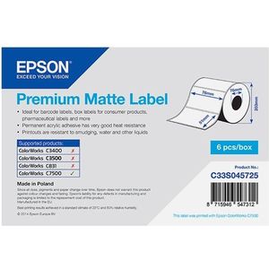 Epson C33S045725 premium matte label 76 x 51 mm (origineel)