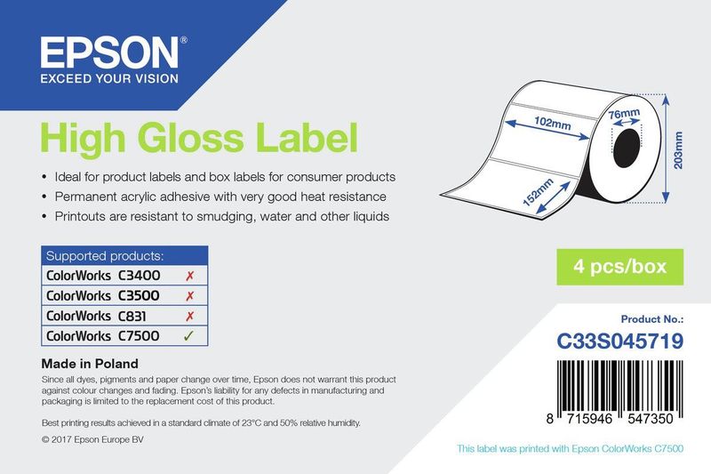 Epson High Gloss Label Wit HG