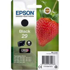 Epson Strawberry 29 K inktcartridge 1 stuk(s) Origineel Normaal rendement Zwart