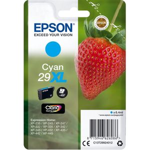 Epson Strawberry 29XL C inktcartridge 1 stuk(s) Origineel Hoog (XL) rendement Cyaan