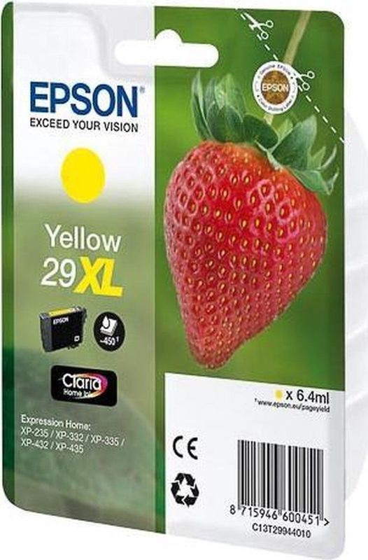Epson Inktcartridge 29XL (C13T29944012) Geel Hoge capaciteit
