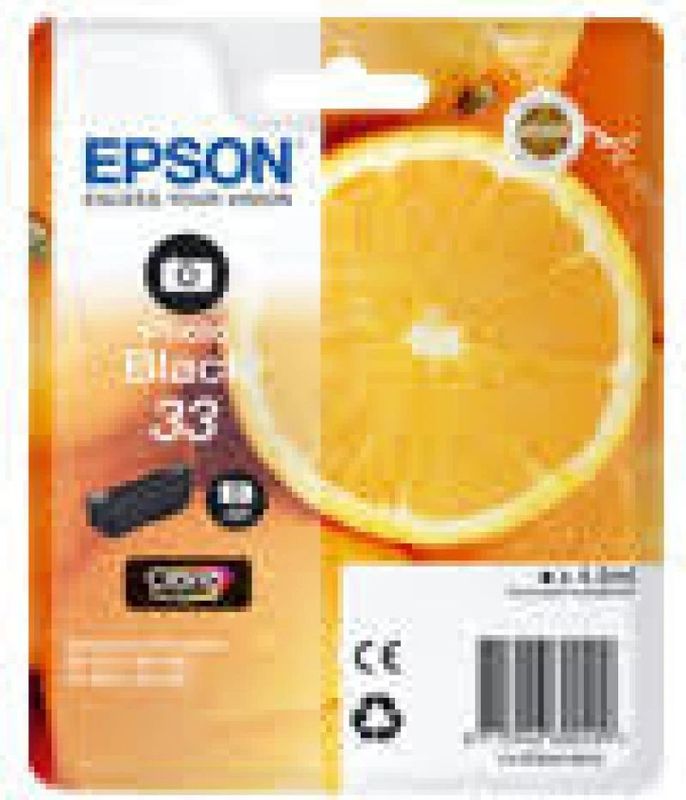 Epson 33 (MHD 2017 & oplopend tot 2023 Aug 31) foto zwart (C13T33414012) - Inktcartridge - Origineel
