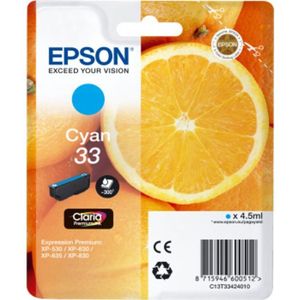 Epson 33 (T3342) inktcartridge cyaan (origineel)
