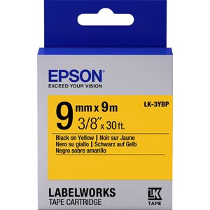 Epson LK-3YBP labelprinter-tape Zwart op geel