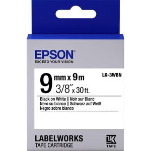 Epson LK-3WBN standard tape zwart op wit 9 mm (origineel)