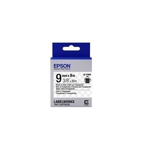 Epson LK-3TBN labelprinter-tape Zwart op zilver