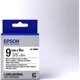 Epson LK-3WBW labelprinter-tape Zwart op wit