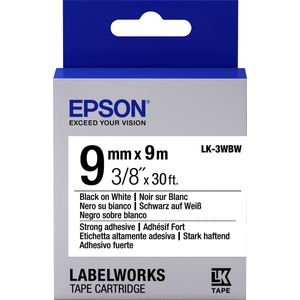 Epson LK-3WBW labelprinter-tape Zwart op wit
