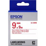 Epson LK-3WRN labelprinter-tape Rood op wit