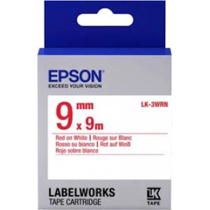 Epson LK-3WRN labelprinter-tape Rood op wit