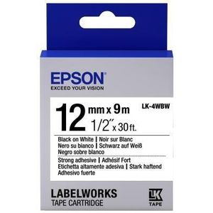 Epson LK-4WBW labelprinter-tape Zwart op wit