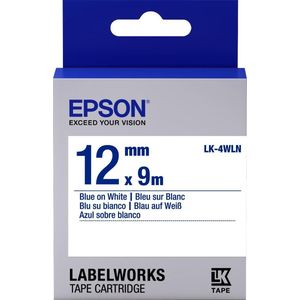 Epson Label Cartridge Standard LK-4WLN Blue/White 12mm (9m) labelprinter-tape Blauw op wit