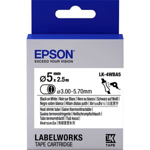 Epson LK-4WBA5 labelprinter-tape Zwart op wit