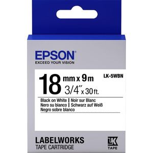 EPSON Ribbon LK-5WBN wit/zwart
