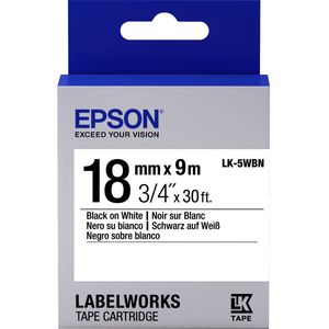 Epson LK-5WBN labelprinter-tape Zwart op wit