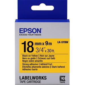Epson LK-5YBW labelprinter-tape Zwart op geel
