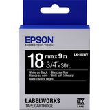 Epson LK-5BWV labelprinter-tape Wit op zwart