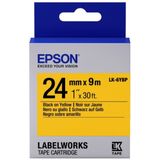 Epson LK-6YBP tape zwart op pastel geel 24mm (origineel)