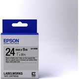 Epson LK-6SBE labelprinter-tape Zwart op zilver