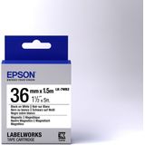 Epson LK-7WB2 labelprinter-tape Zwart op wit