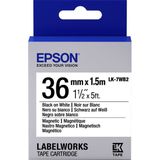Epson LK-7WB2 labelprinter-tape Zwart op wit